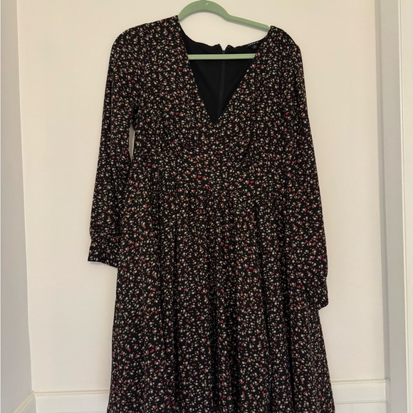 Torrid Black Floral Long Sleeve Dress - Picture 1 of 3